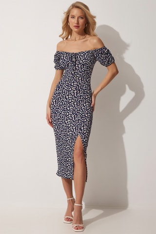 Vestido de tubo - 
Azul marino