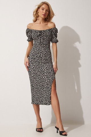 Vestido midi - Negro