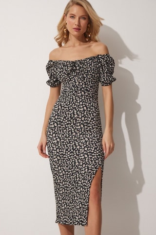 Vestido midi - Negro