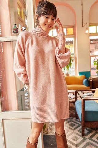 Abito maglia - Rosa cipria