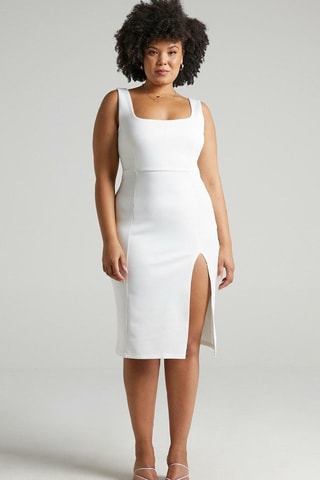 Vestido midi - Blanco