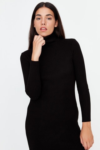 Vestido jersey - Negro