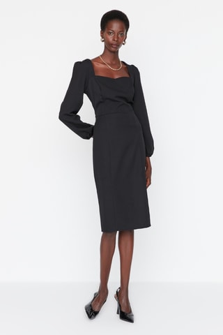 Vestido midi - Negro