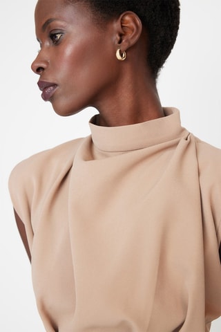 Vestido recto - Camel