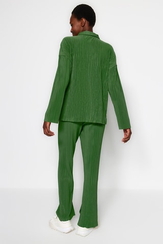 Camicia e pantaloni wide legs - Verde