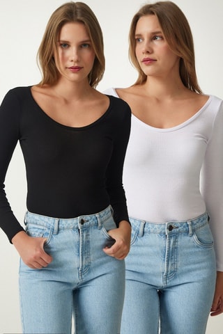 2 tops - Noir et blanc