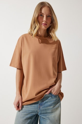 T-shirt oversize - Marron