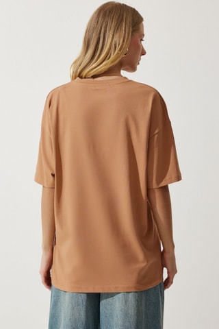 T-shirt oversize - Marron
