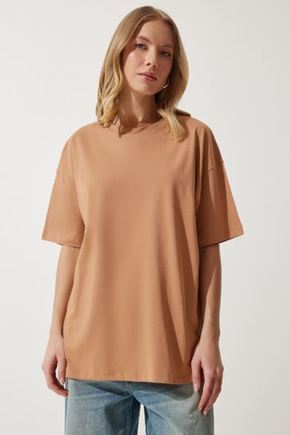 T-shirt oversize - Marron