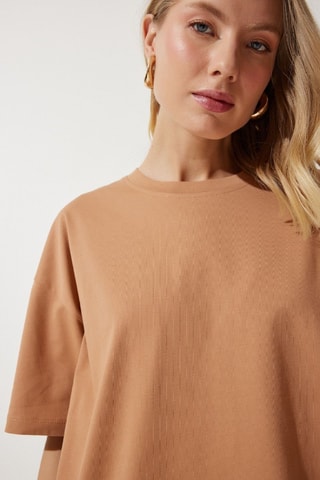 T-shirt oversize - Marron