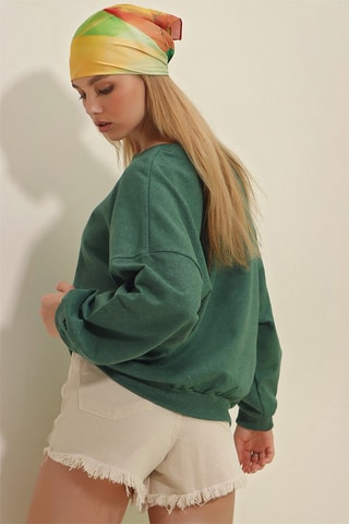 Felpa oversize - Verde