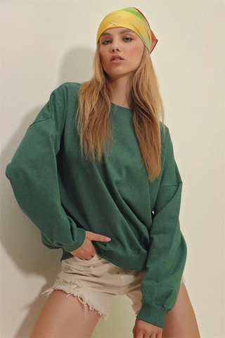 Felpa oversize - Verde