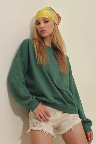 Felpa oversize - Verde