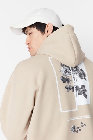 Felpa con cappuccio - Beige