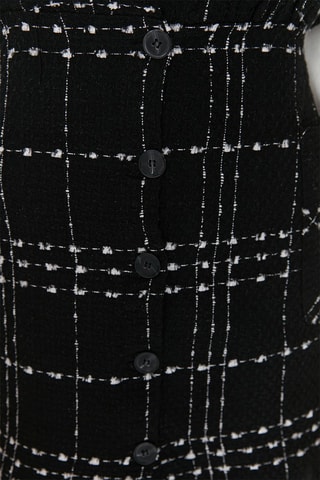 Tuta corta a quadri - Nero