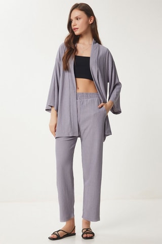 Kimono e pantaloni - Grigio