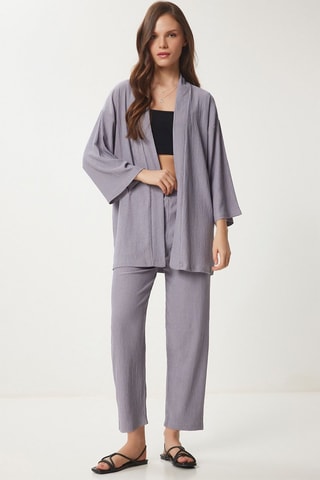 Kimono e pantaloni - Grigio