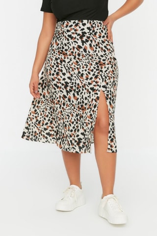 Gonna midi Plus Size - Beige