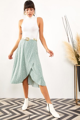 Gonna a portafoglio - Verde acqua