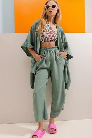 Kimono et pantalon - Vert