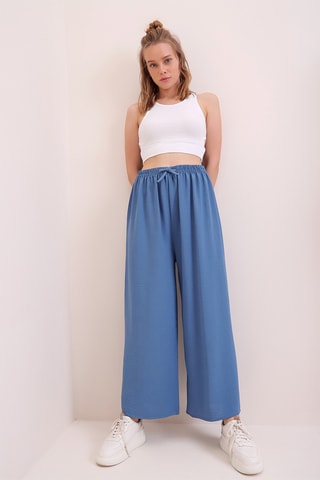 Pantaloni taglio fluido - Blu