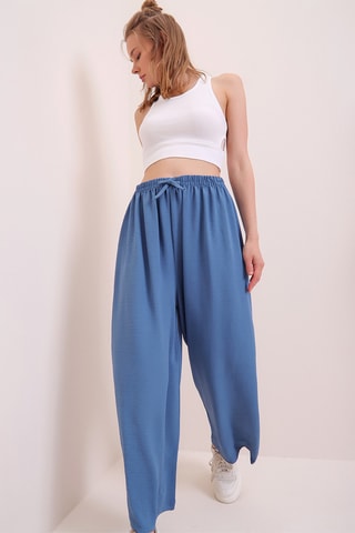 Pantaloni taglio fluido - Blu