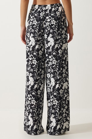 Pantalon palazzo - Noir et blanc