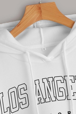 Felpa oversize con cappuccio - Bianco