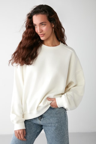 Felpa oversize - Bianco