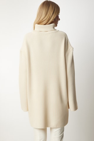 Maglia oversize in lana - Beige