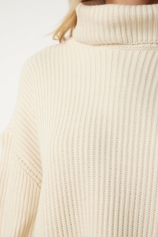 Maglia oversize in lana - Beige