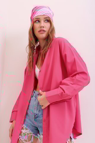 Camicia oversize - Fucsia