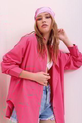 Camicia oversize - Fucsia