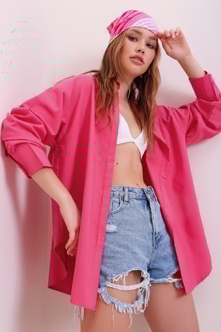 Camicia oversize - Fucsia