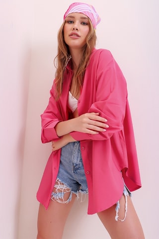 Camicia oversize - Fucsia