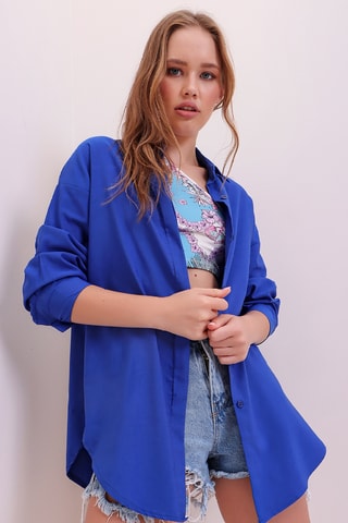 Camicia oversize - Blu