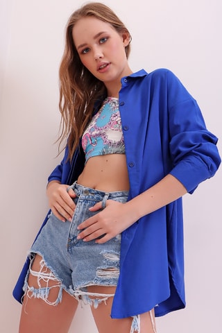 Camicia oversize - Blu