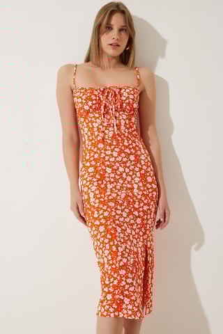 Vestido midi - Naranja