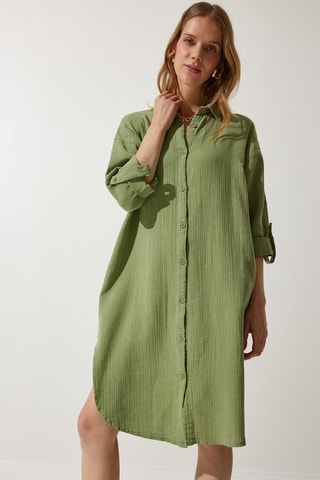 Abito a camicia - Verde
