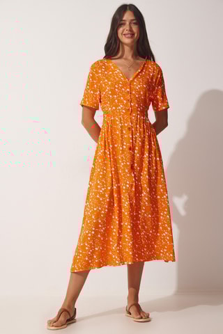 Vestido midi - Naranja