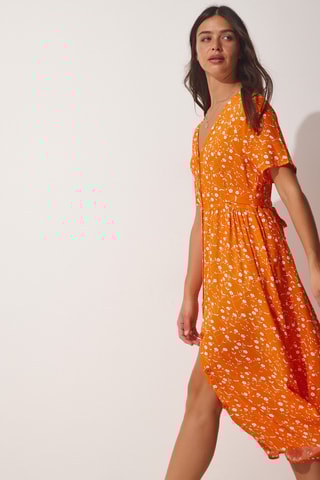 Vestido midi - Naranja