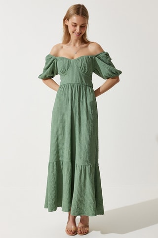 Abito lungo - Verde salvia