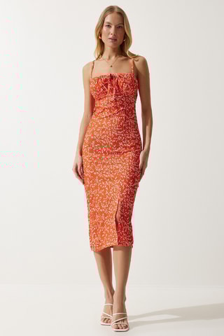 Vestido midi - Naranja