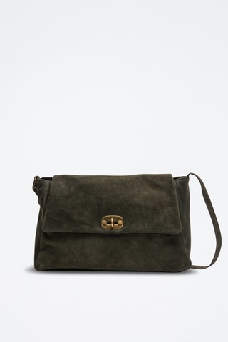 Sac bandoulière en nubuck Ana - Vert foncé