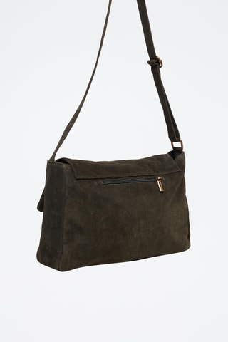 Sac bandoulière en nubuck Ana - Vert foncé