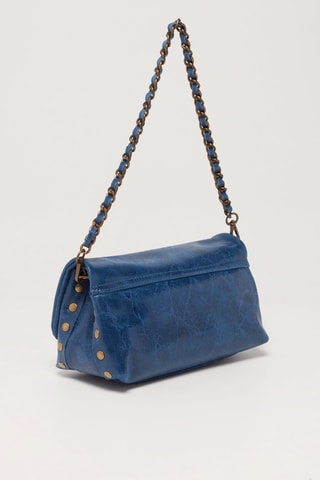 Sac bandoulière en cuir Hero - Bleu marine