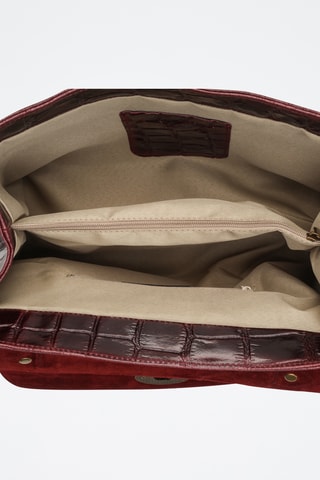 Sac à main en cuir Lisa - Bordeaux