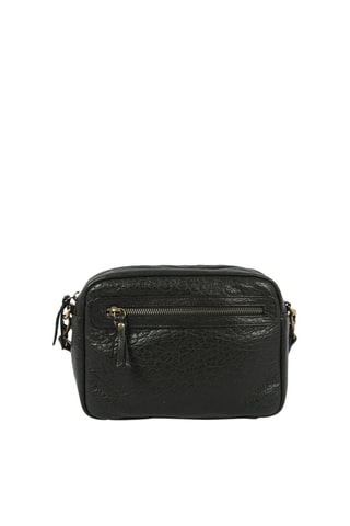 Sac bandoulière en cuir d'agneau Maelys - Noir