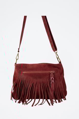 Sac bandoulière en nubuck Nox - Bordeaux