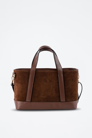 Sac bandoulière  en nubuck Belly - Camel